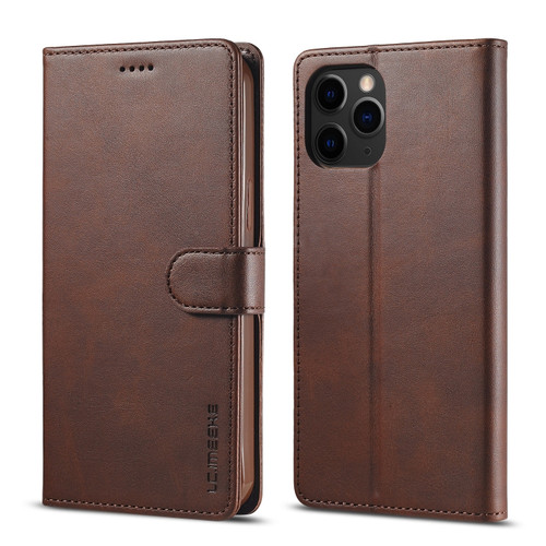 LC.IMEEKE Calf Texture Horizontal Flip Leather Case with Holder & Card Slots & Wallet for iPhone 13 Pro - Brown