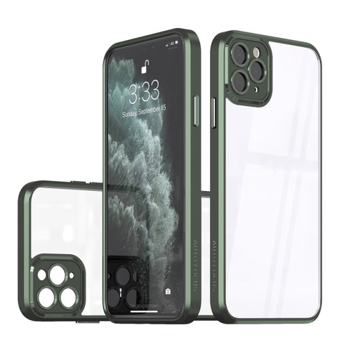 Cool Armor Transparent Phone Case for iPhone 13 Pro - Dark Green