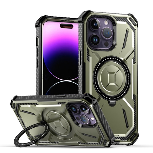 Armor Series Holder Phone Case for iPhone 13 Pro - Army Green