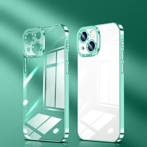 Crystal Plated High Transparency Phone Case for iPhone 13 Pro - Light Green