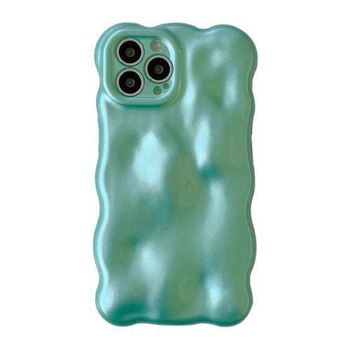 Wave Bubbles TPU Phone Case for iPhone 13 Pro - Pearlescent Green