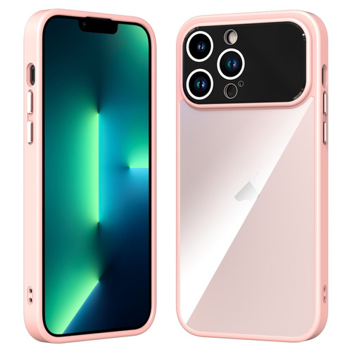 Large Window Acrylic + TPU Phone Case for iPhone 13 Pro - Light Pink