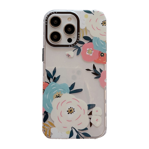 Dual-side Laminating TPU Phone Case for iPhone 13 - Rich Flower