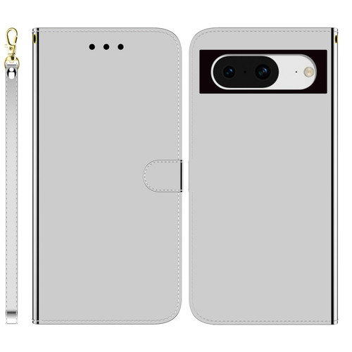 Imitated Mirror Surface Leather Phone Case for Google Pixel 8 - Silver