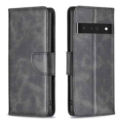 Lambskin Texture Leather Phone Case for Google Pixel 7 Pro - Black