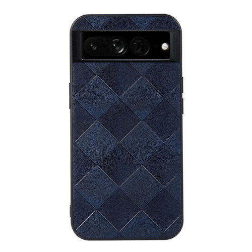 Weave Plaid PU Phone Case for Google Pixel 7 Pro - Blue
