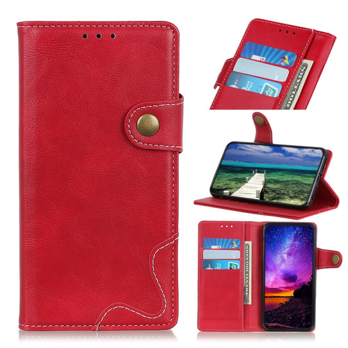 S-Type Stitching Calf Texture Leather Phone Case for Google Pixel 7 Pro - Red