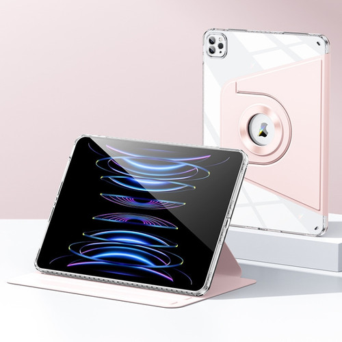 Magnetic Split Leather Smart Tablet Casefor iPad Pro 12.9 inch - Pink