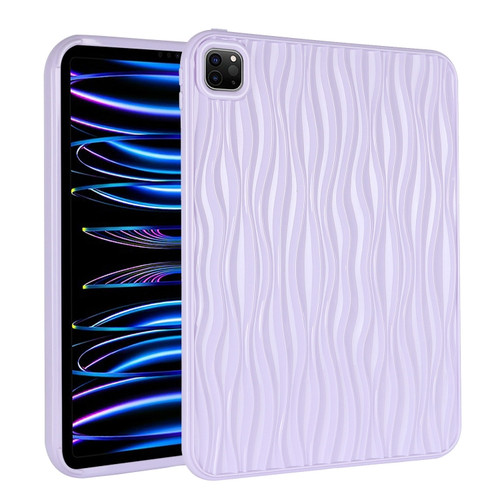 Jelly Color Water Ripple TPU Tablet Casefor iPad Pro 12.9 inch - Purple