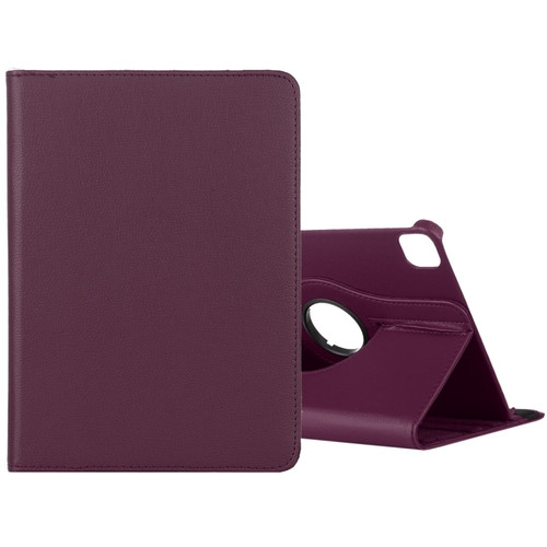 Litchi Texture Horizontal Flip 360 Degrees Rotation Leather Tablet Case with Holderfor iPad Pro 12.9 inch - Purple