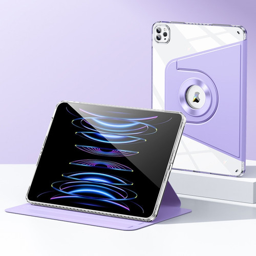 Magnetic Split Leather Smart Tablet Casefor iPad Pro 12.9 inch - Purple