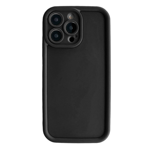 Fine Hole Shockproof Frame Frosted TPU Phone Case for iPhone 12 Pro - Black
