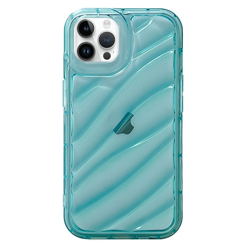 Waves TPU Phone Case for iPhone 12 Pro - Blue