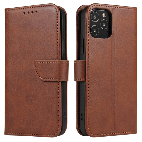 Calf Texture Buckle Horizontal Flip Leather Case with Holder & Card Slots & Wallet for iPhone 12 Pro - Brown