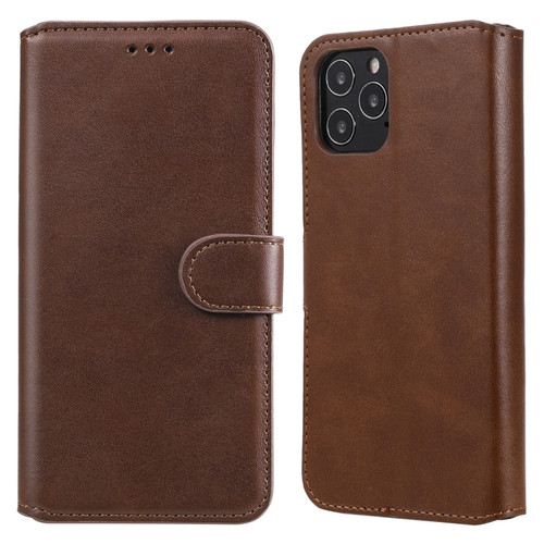 Classic Calf Texture PU + TPU Horizontal Flip Leather Case, with Holder & Card Slots & Wallet for iPhone 12 Pro - Brown