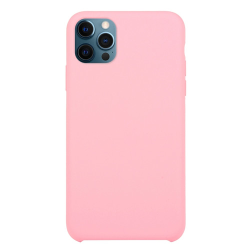 Solid Silicone Phone Case for iPhone 12 Pro - Rose Pink