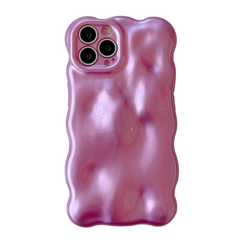 Wave Bubbles TPU Phone Case for iPhone 12 Pro - Pearlescent Purple