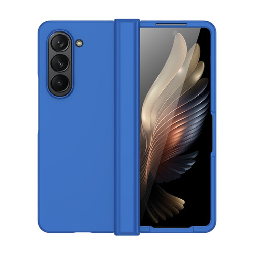 Skin Feel PC Phone Case with Hinge for Samsung Galaxy Z Fold5 5G - Blue