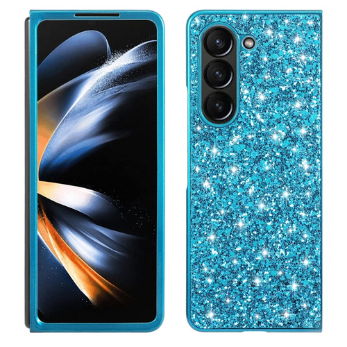 Glitter Powder Shockproof TPU Phone Case for Samsung Galaxy Z Fold5 5G - Blue