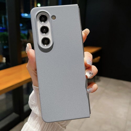 Solid Color Spray Painting Phone Case for Samsung Galaxy Z Fold5 5G - Grey