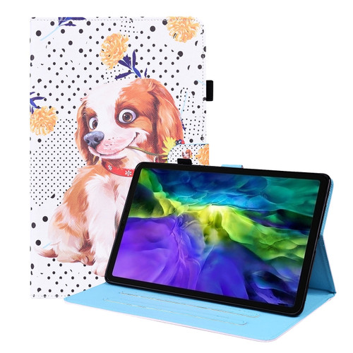 Animal Pattern Horizontal Flip Leather Tablet Case with Holder & Card Slots & Photo Frame & Sleep / Wake-up Function for iPad Pro 11 - Little Flower dog