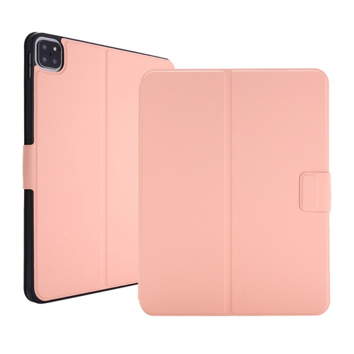 Electric Pressed Texture Horizontal Flip Leather Tablet Case with Holder & Pen Slot for iPad Pro 11 - Pink