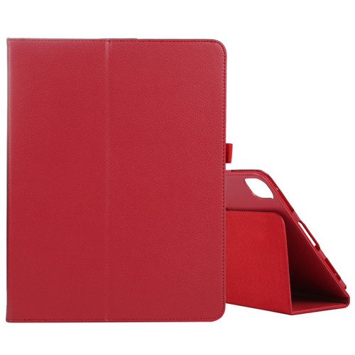 Litchi Texture Solid Color Leather Tablet Case for iPad Pro 11 - Red