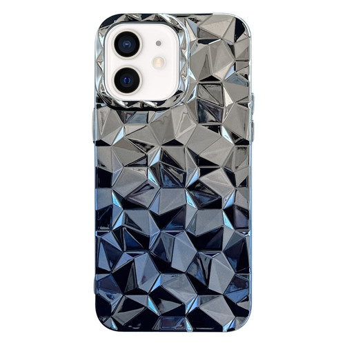 Electroplating Honeycomb Edged TPU Gradient Phone Case for iPhone 12 - Blue