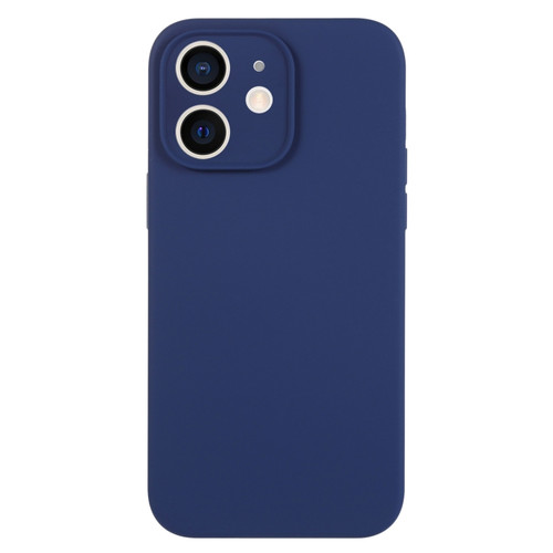 Pure Color Liquid Silicone Fine Pore Phone Case for iPhone 12 - Royal Blue