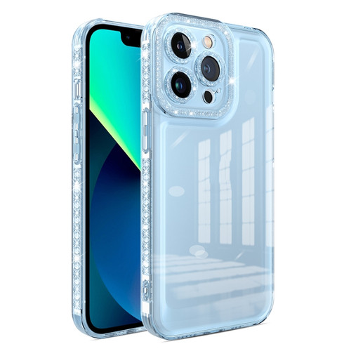 Shinning Diamond Space Shockproof Phone Case for iPhone 12 - Blue