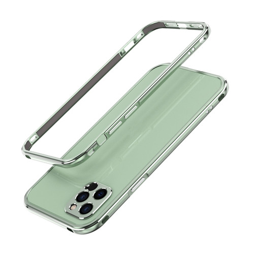 Aurora Series Lens Protector + Metal Frame Protective Case for iPhone 12 - Green