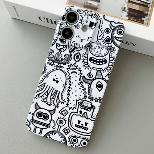 Painted Pattern Precise Hole PC Phone Case for iPhone 12 - Bottle Monster