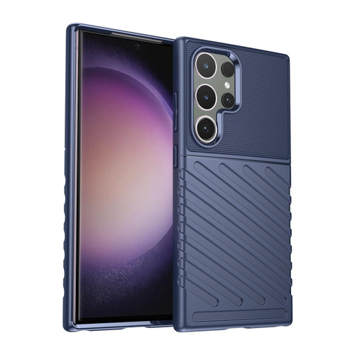 Thunderbolt Shockproof TPU Phone Case for Samsung Galaxy S24 Ultra 5G - Blue
