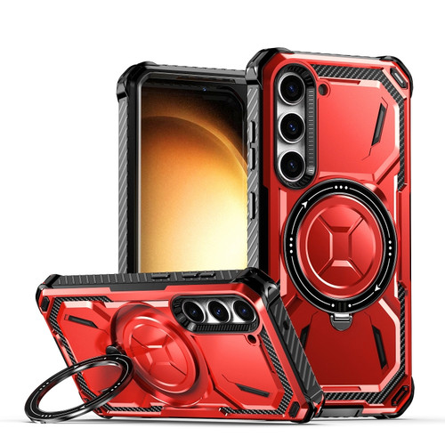 Armor Series Holder Phone Case for Samsung Galaxy S24+ 5G - Red