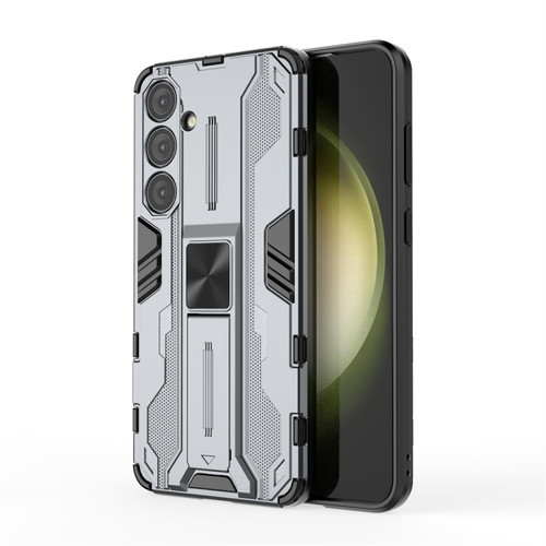 Supersonic Armor PC Hybrid TPU Phone Case for Samsung Galaxy S24+ 5G - Grey