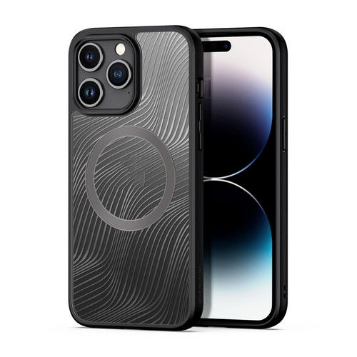 DUX DUCIS Aimo Series TPU + PC MagSafe Frosted Feel Phone Case for iPhone 15 Pro Max - Black