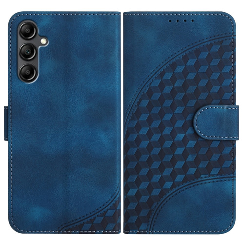 YX0060 Elephant Head Embossed Phone Leather Case with Lanyard for Samsung Galaxy A15 - Royal Blue