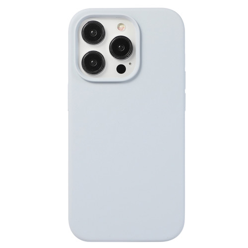 Liquid Silicone Phone Case for iPhone 15 Pro Max - Blue Grey