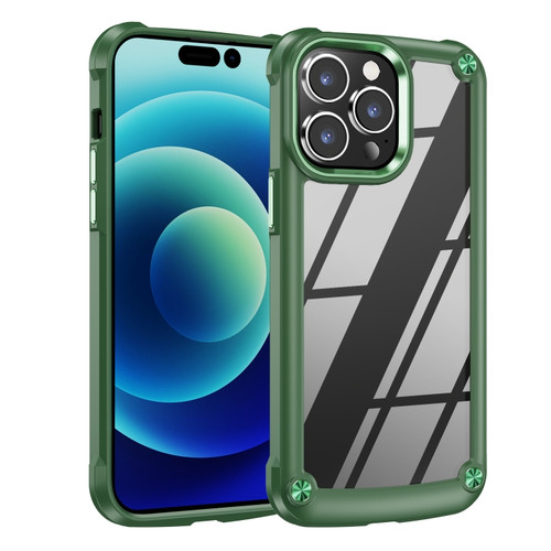 TPU + PC Lens Protection Phone Case for iPhone 15 Pro Max - Green