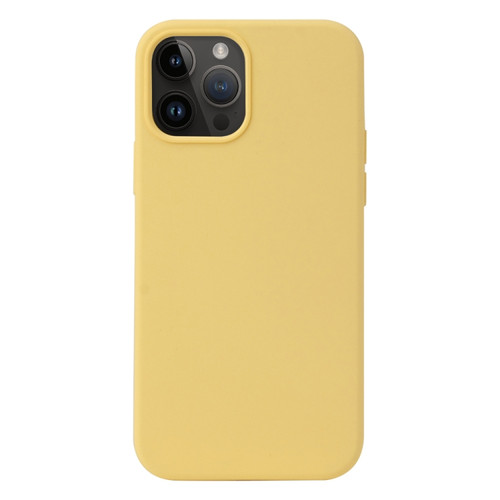 Liquid Silicone Phone Case for iPhone 15 Pro Max - Yellow