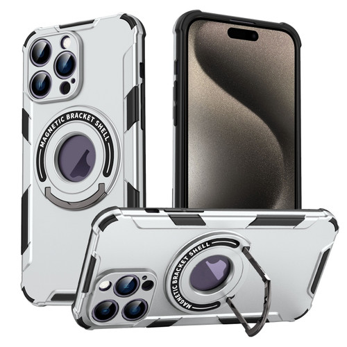 MagSafe Magnetic Holder Phone Case for iPhone 15 Pro Max - Grey