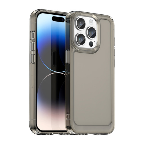 Candy Series TPU Phone Case for iPhone 15 Pro Max - Transparent Grey