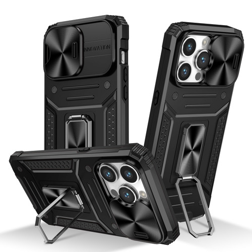 Camshield Robot TPU Hybrid PC Phone Case for iPhone 15 Pro - Black