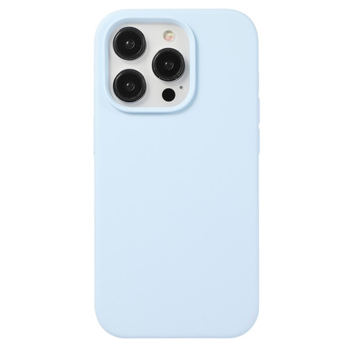 Liquid Silicone Phone Case for iPhone 15 Pro - Sky Blue