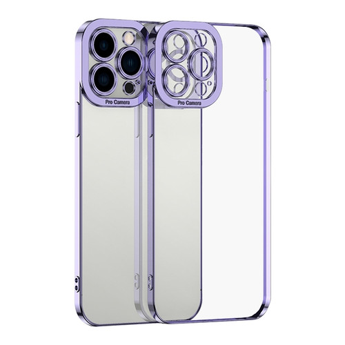 Electroplating TPU Phone Case for iPhone 15 Pro - Purple