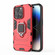 Shockproof PC + TPU Holder Phone Case for iPhone 15 Pro - Red