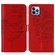 Embossed Butterfly Leather Phone Case for iPhone 15 Pro - Red