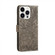 Lace Flower Embossing Flip Leather Phone Case for iPhone 15 Pro - Grey