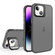 Skin Feel Lens Holder Translucent Phone Case for iPhone 15 - Black