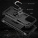 Shockproof TPU + PC Phone Case with Holder for iPhone 15 - Black
